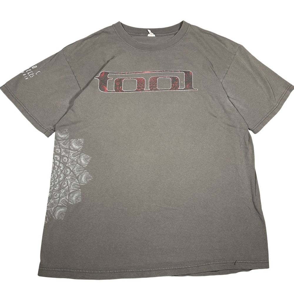 Y2K VTG Tool Band T-Shirt Los Angeles California Mandala Eye Graphic Gray Mens L